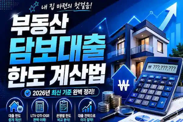 집 값 5억이면 대출은 얼마까지 가능할까? 부동산 담보 대출 한도 계산법 완벽 정리