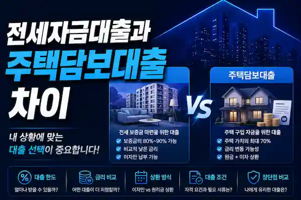 전세 자금 대출과 주택 담보 대출, 뭐가 다를까? 잘못 선택하면 수 천만 원 손해 봅니다