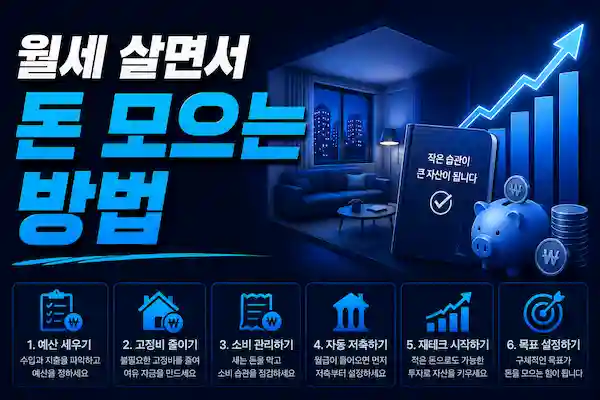 월세만 내다가 평생 돈 못 모을 줄 알았는데, 종 잣 돈 만드는 현실적인 방법 7가지!