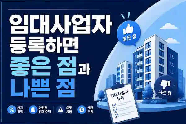 임대 사업자 등록하면 정말 세금이 줄어들까? 좋은 점과 나쁜 점 총 정리