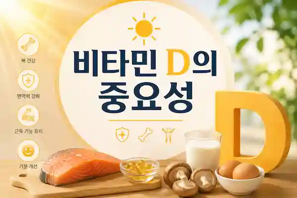 비타민 D의 중요성, 햇빛 만으로 부족할 수 있는 이유와 결핍 증상 총 정리